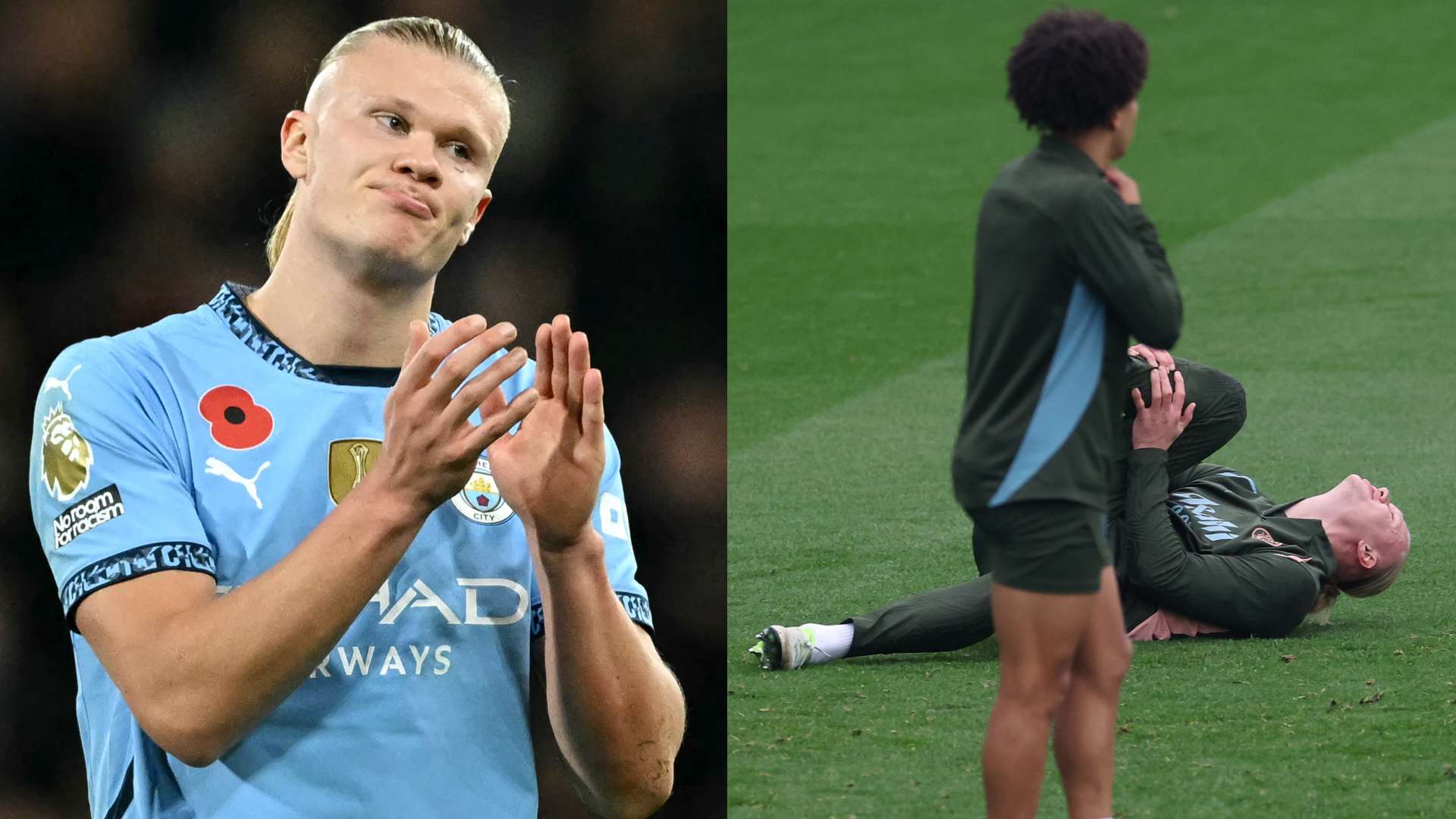 📽️ | Haaland injured?! City star hits deck & writhes around  