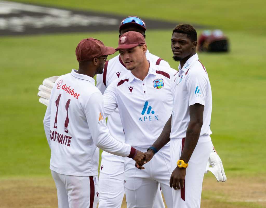 WI complete big win to take series lead  