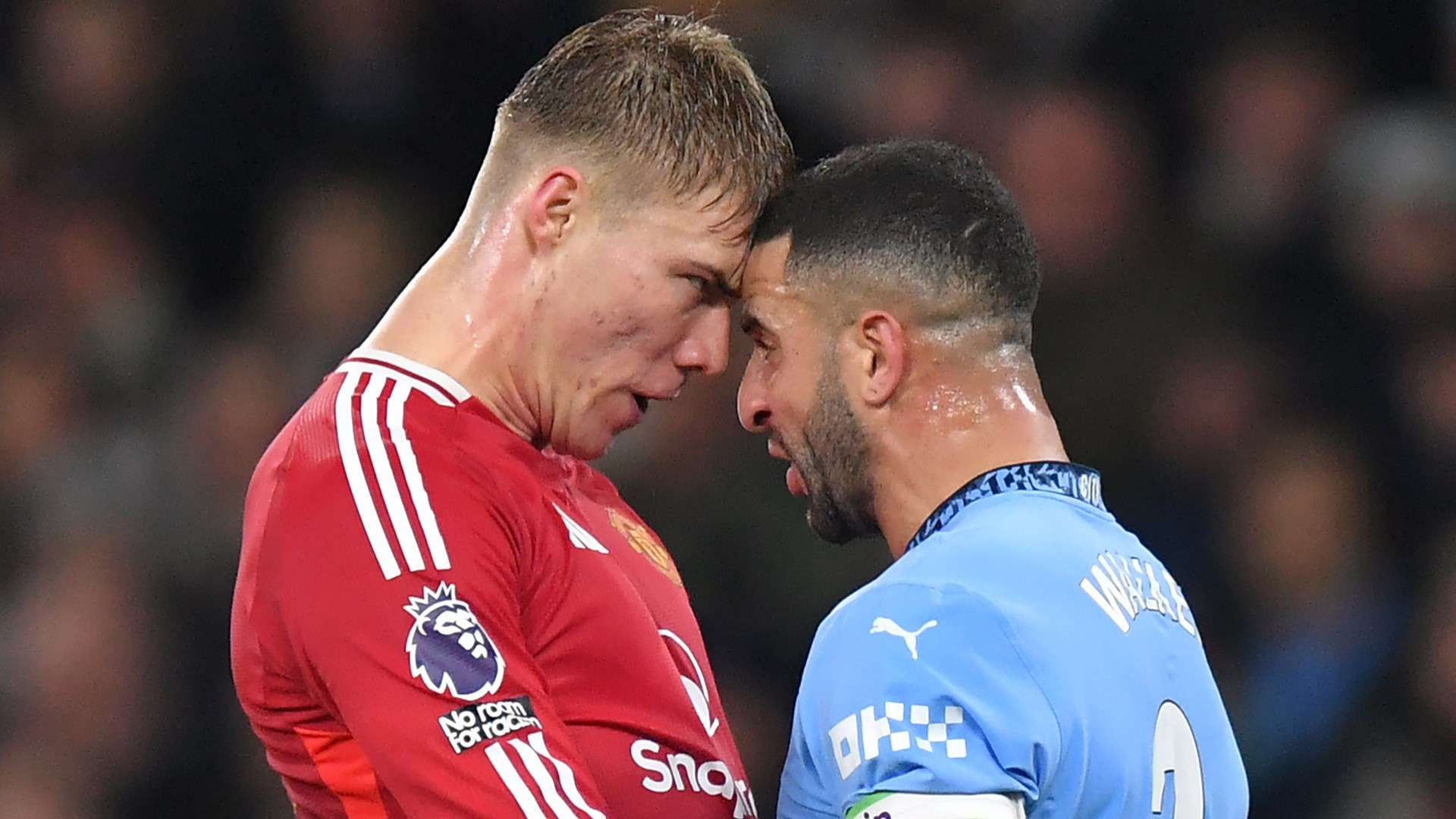 Walker branded a 'disgrace to the game' after altercation with Hojlund  
