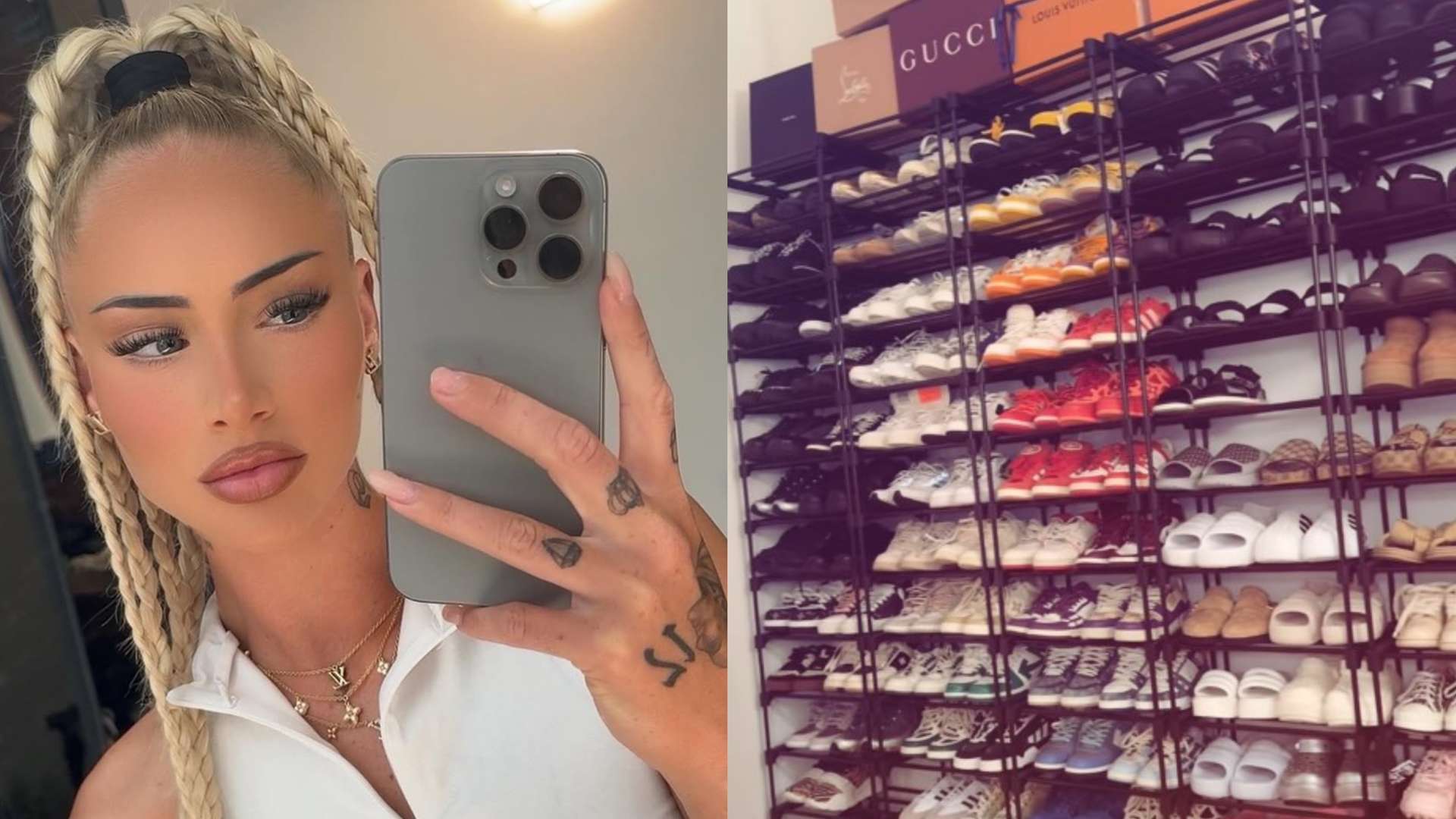 Lehmann shows off shoe collection that took three hours to sort  