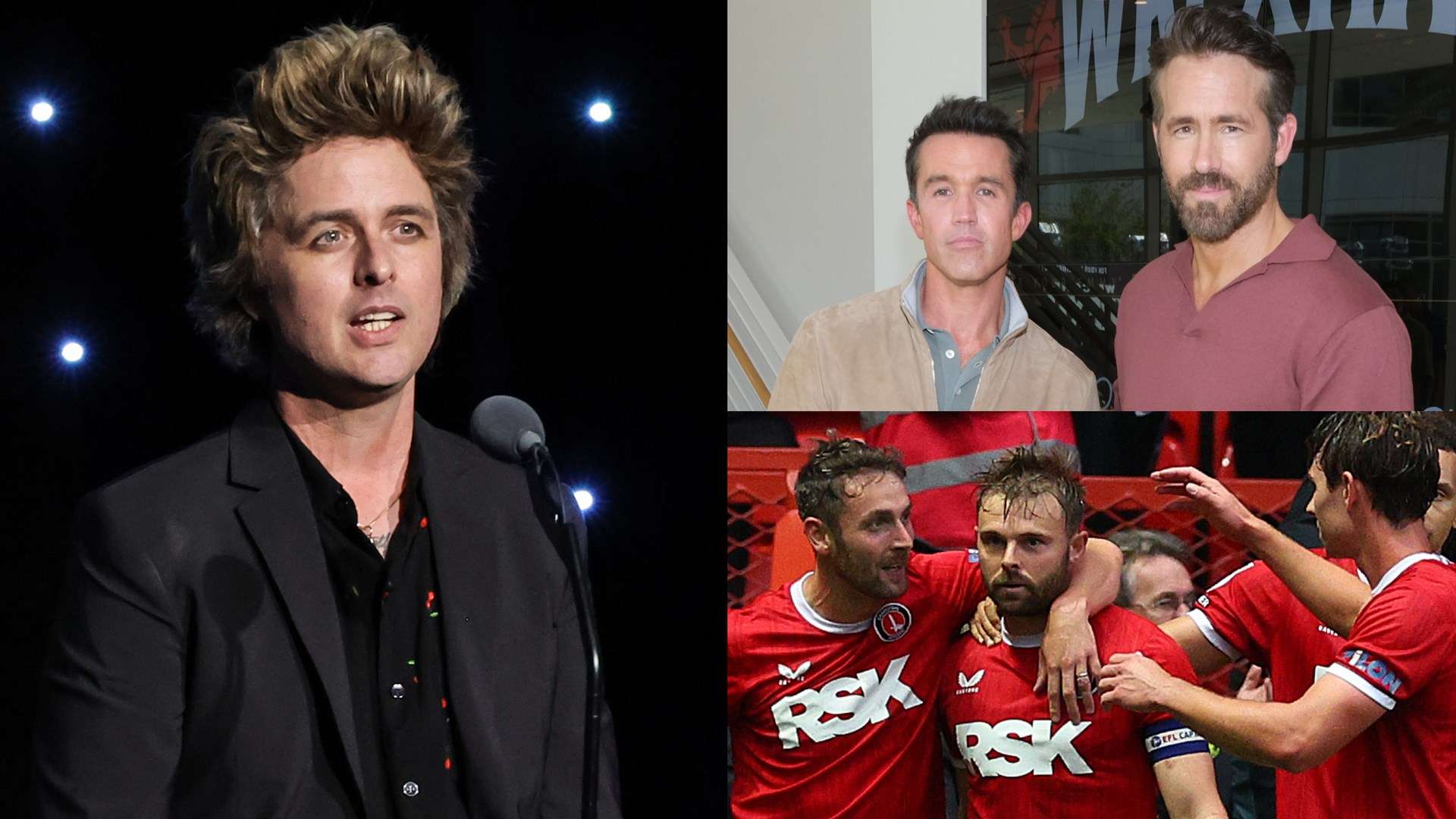 Green Day singer joins Tatum and Sklenar to watch Wrexham  