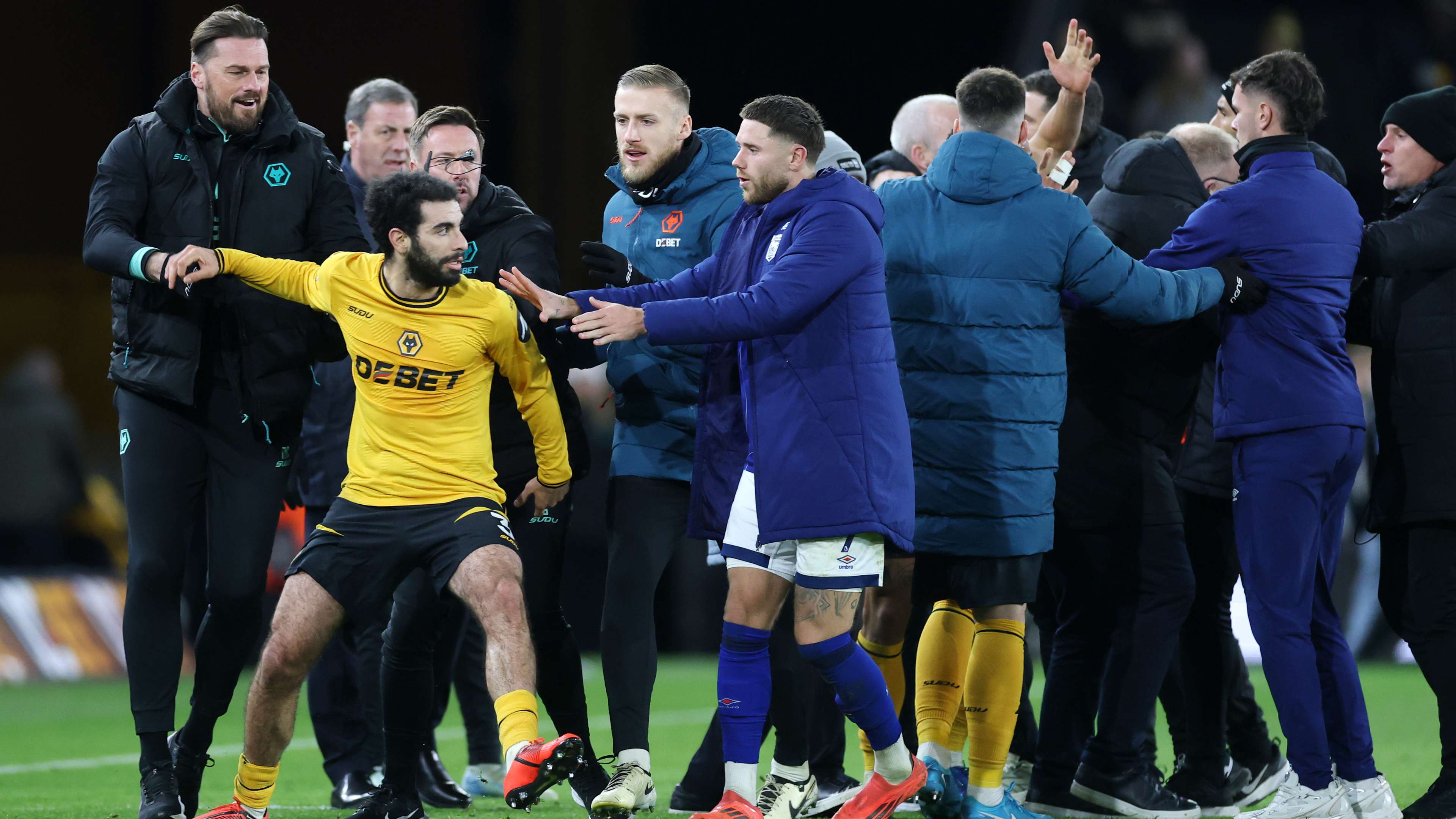 What's going on at Wolves?! Furious Ait-Nouri carried off pitch  