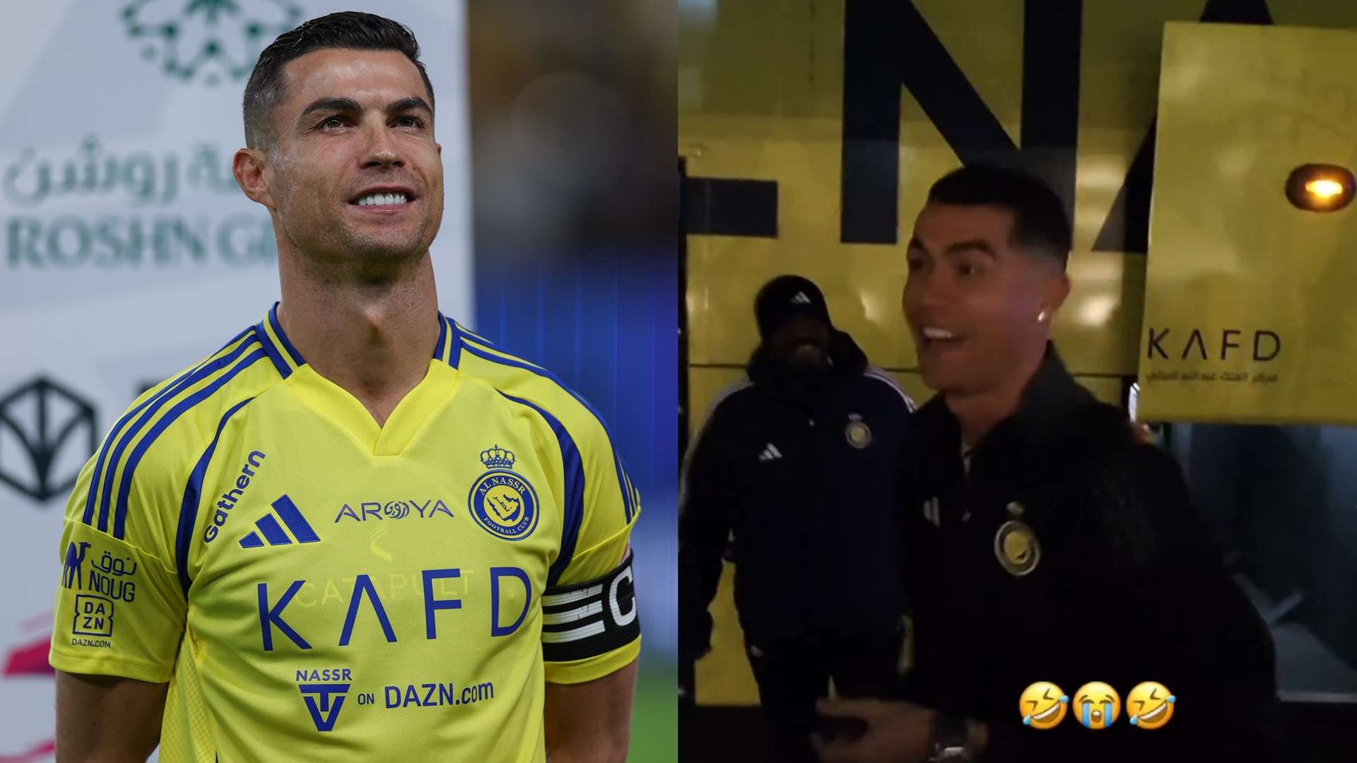📽️ | Ronaldo in stitches as fan asks to do 'SIUUU' celebration  