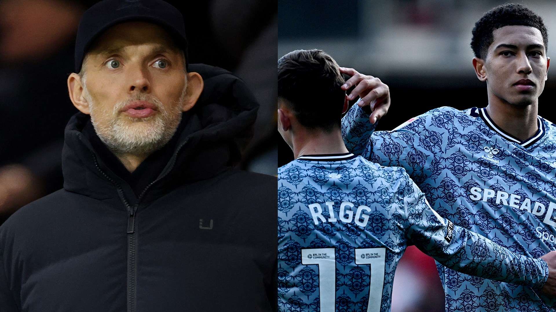 Tuchel's staff watch Bellingham & Rigg in action for Sunderland  