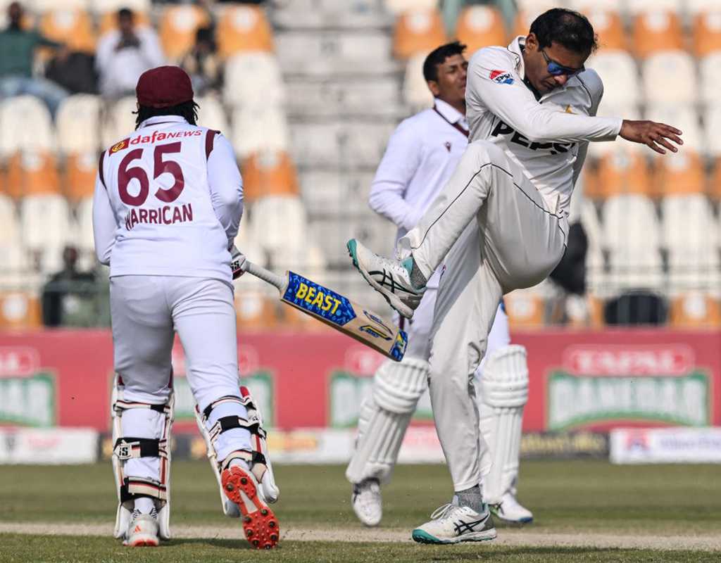 Sajid hat-trick and six-fer keeps WI down to 163  