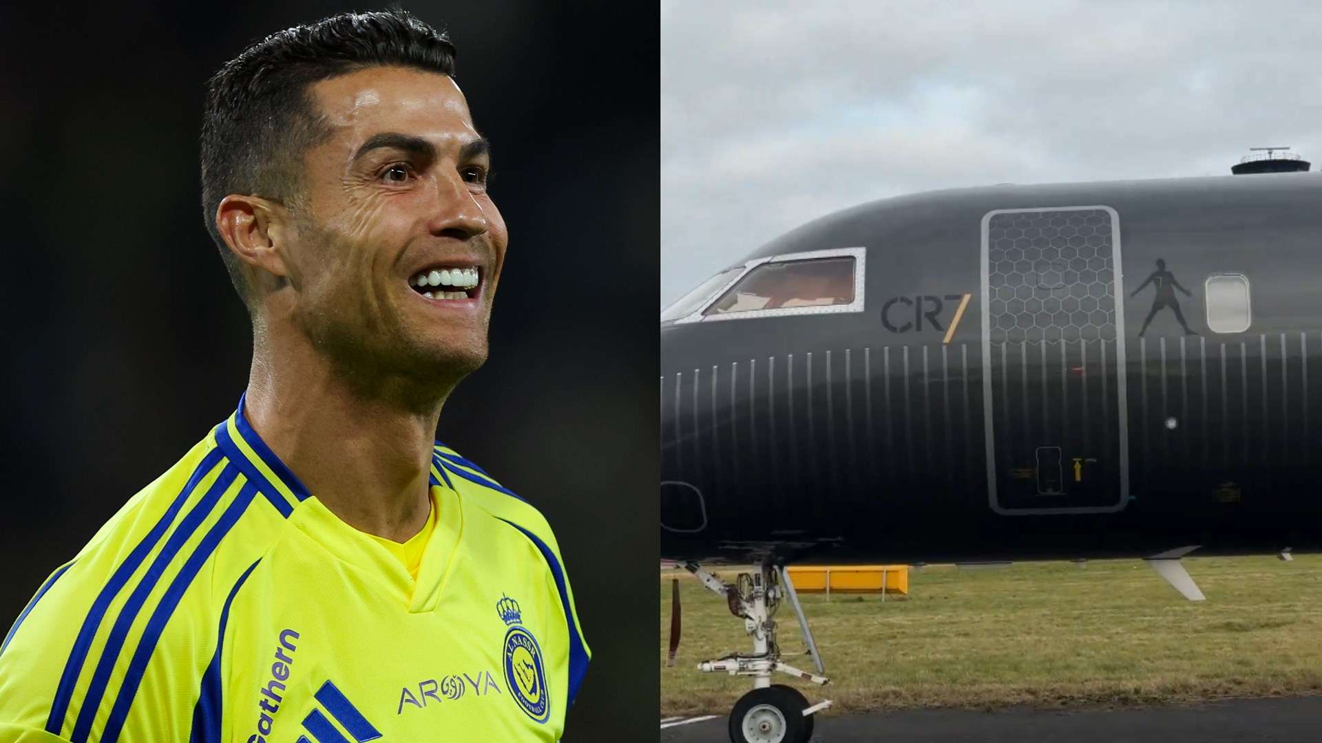 Ronaldo's private jet spotted at Manchester Airport  