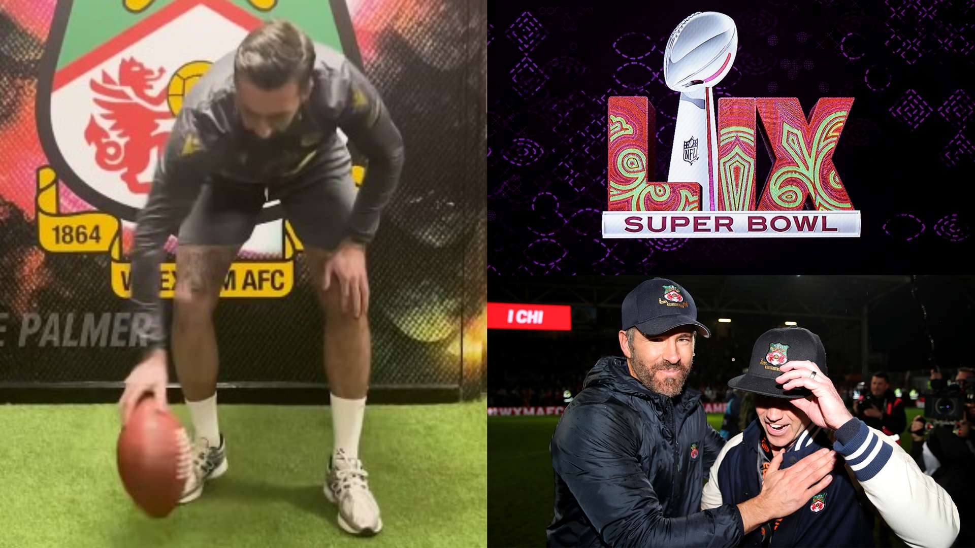 📽️ | Wrexham stars attempt Super Bowl ball-spin challenge  