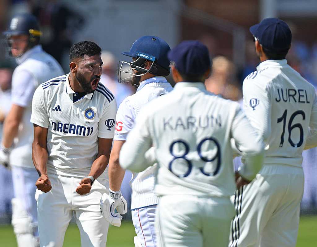 Siraj fined for Ben Duckett send-off at Lord's  