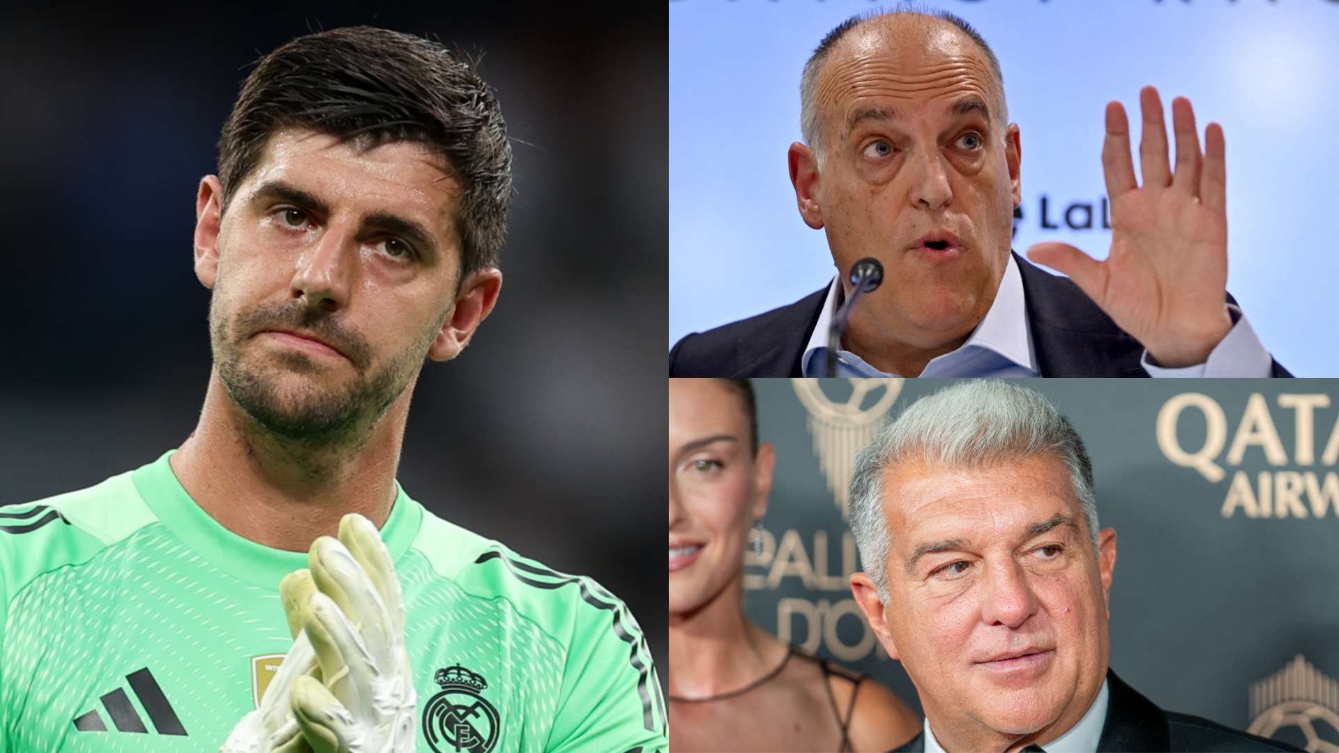 Courtois blasts La Liga and Barcelona presidents  