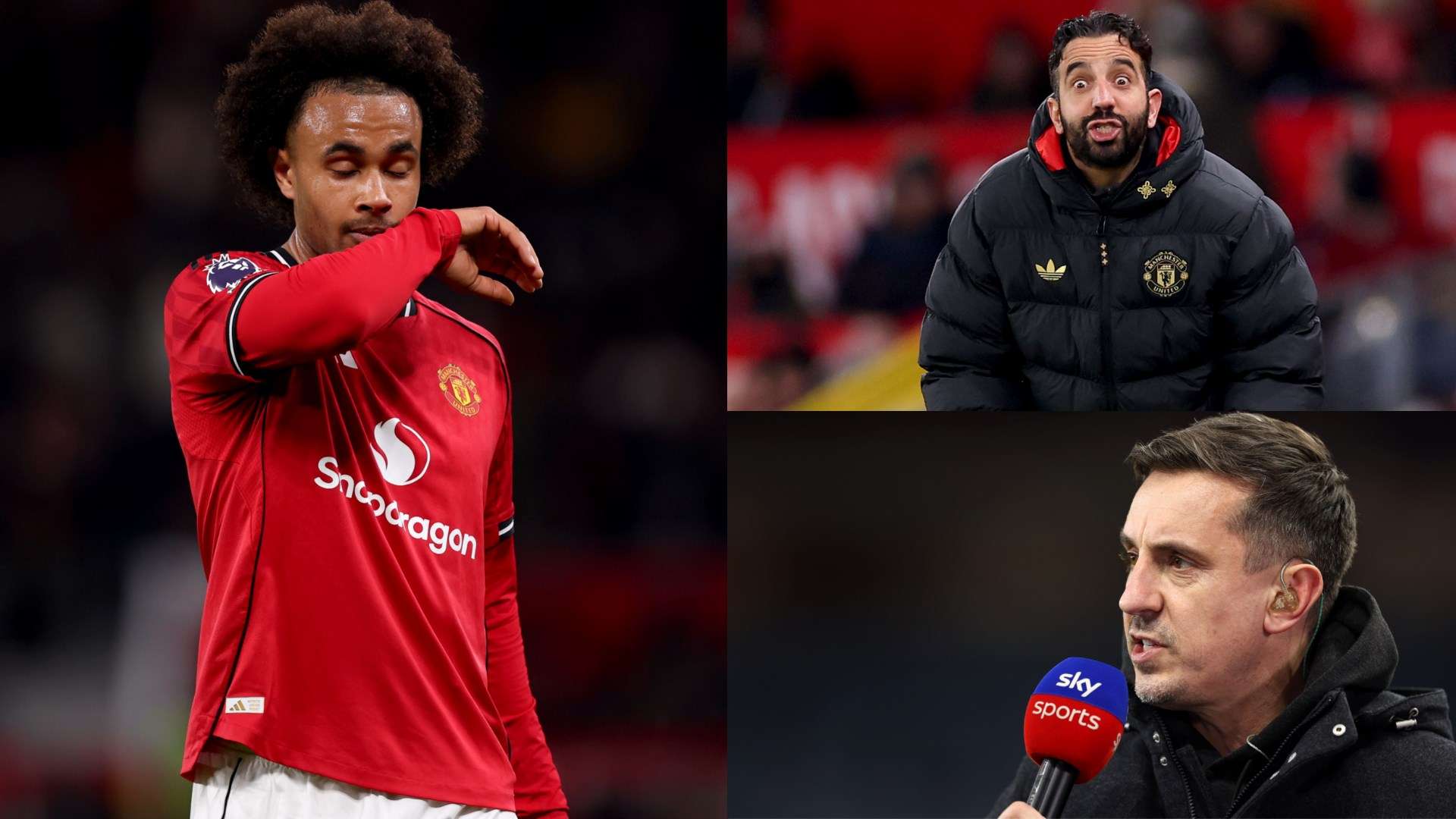 Neville tears into Amorim for 'bizarre' Zirkzee substitution  