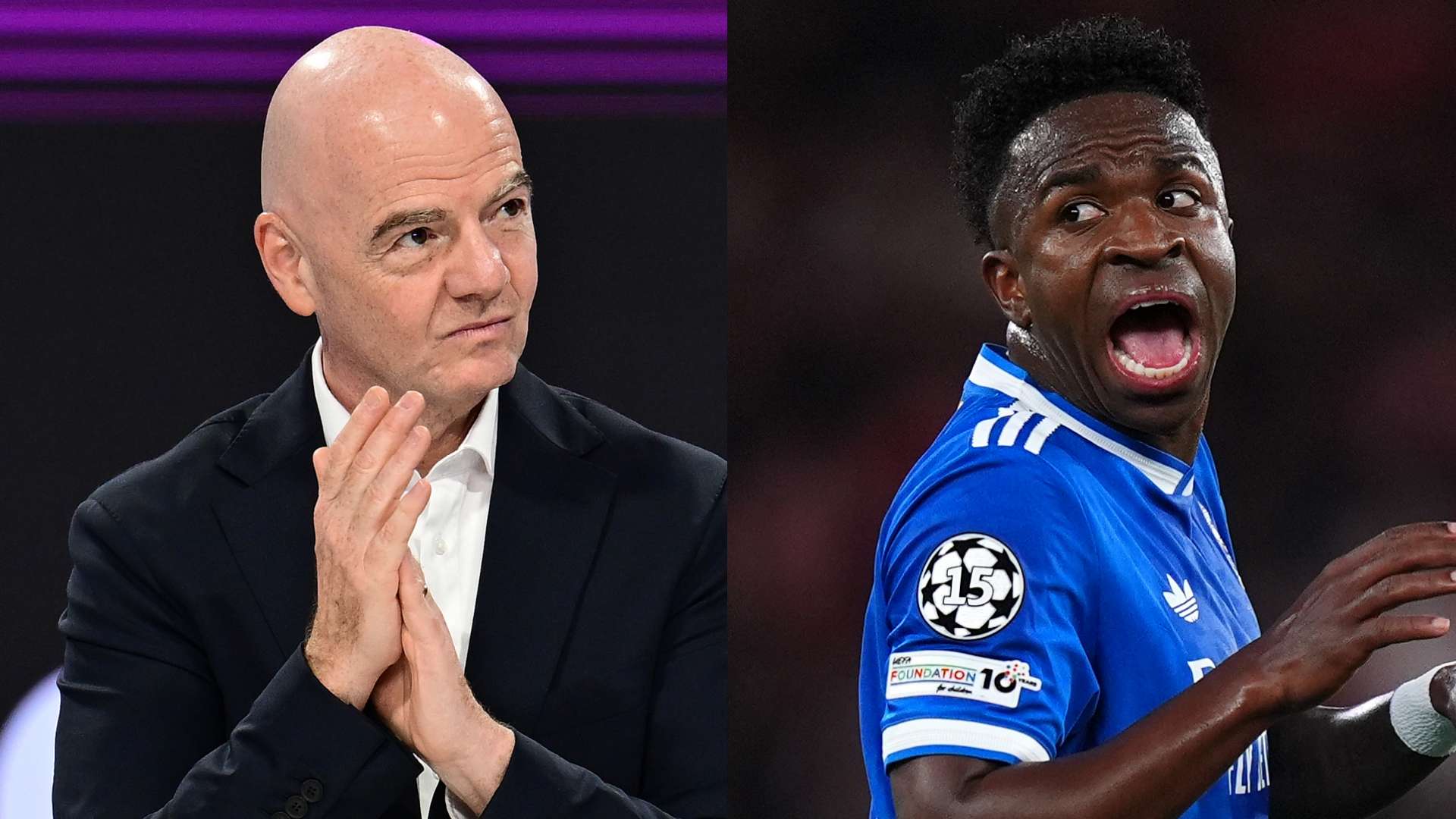 Infantino wants red cards for mouth-covering after Vini racism row  