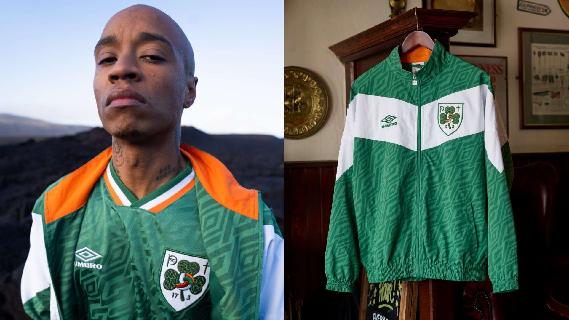 Umbro celebrate St. Patrick's Day with wavey Ireland shirt  