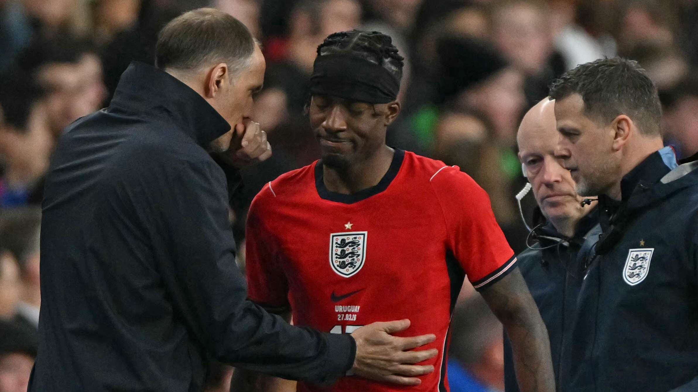 Madueke set to miss Champions League quarter-final after England injury  