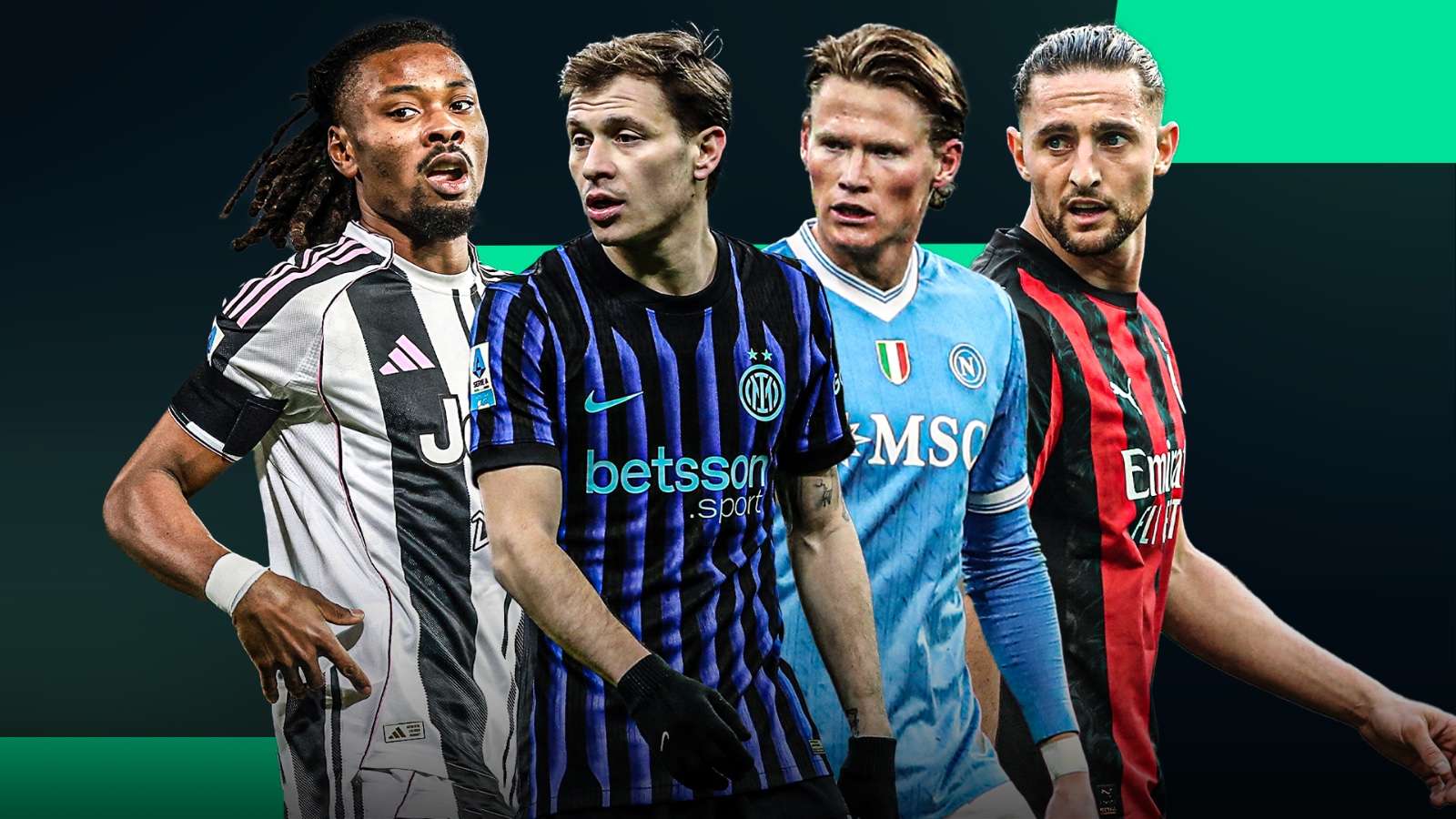 Probable line-ups for Matchday 30: McTominay, Kean, Rabiot, Bastoni, Yildiz  