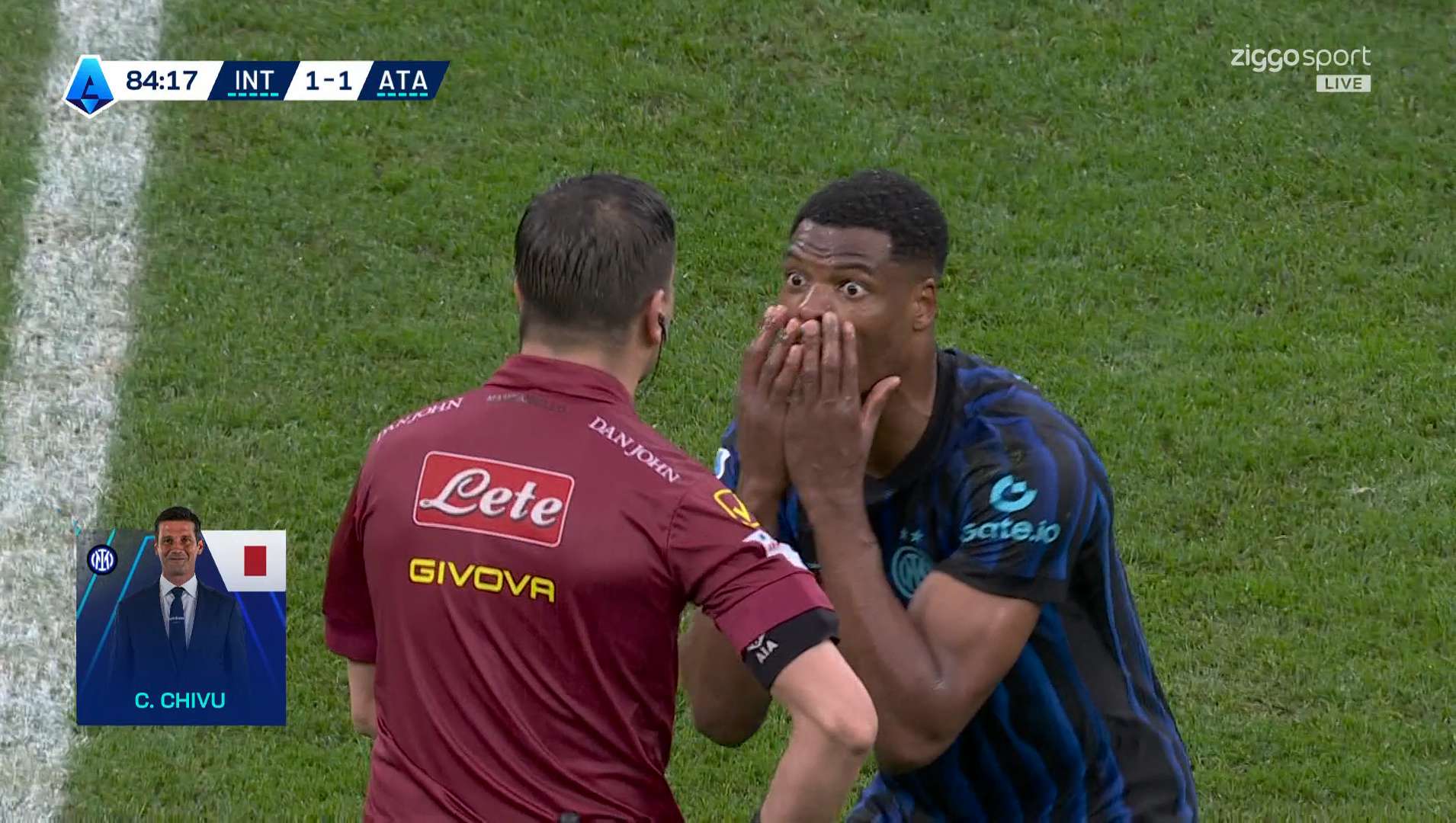 Inter lodge strong protests over the contact between Sulemana and Dumfries during Krstovic’s goal. Marelli: “A legitimate goal”  