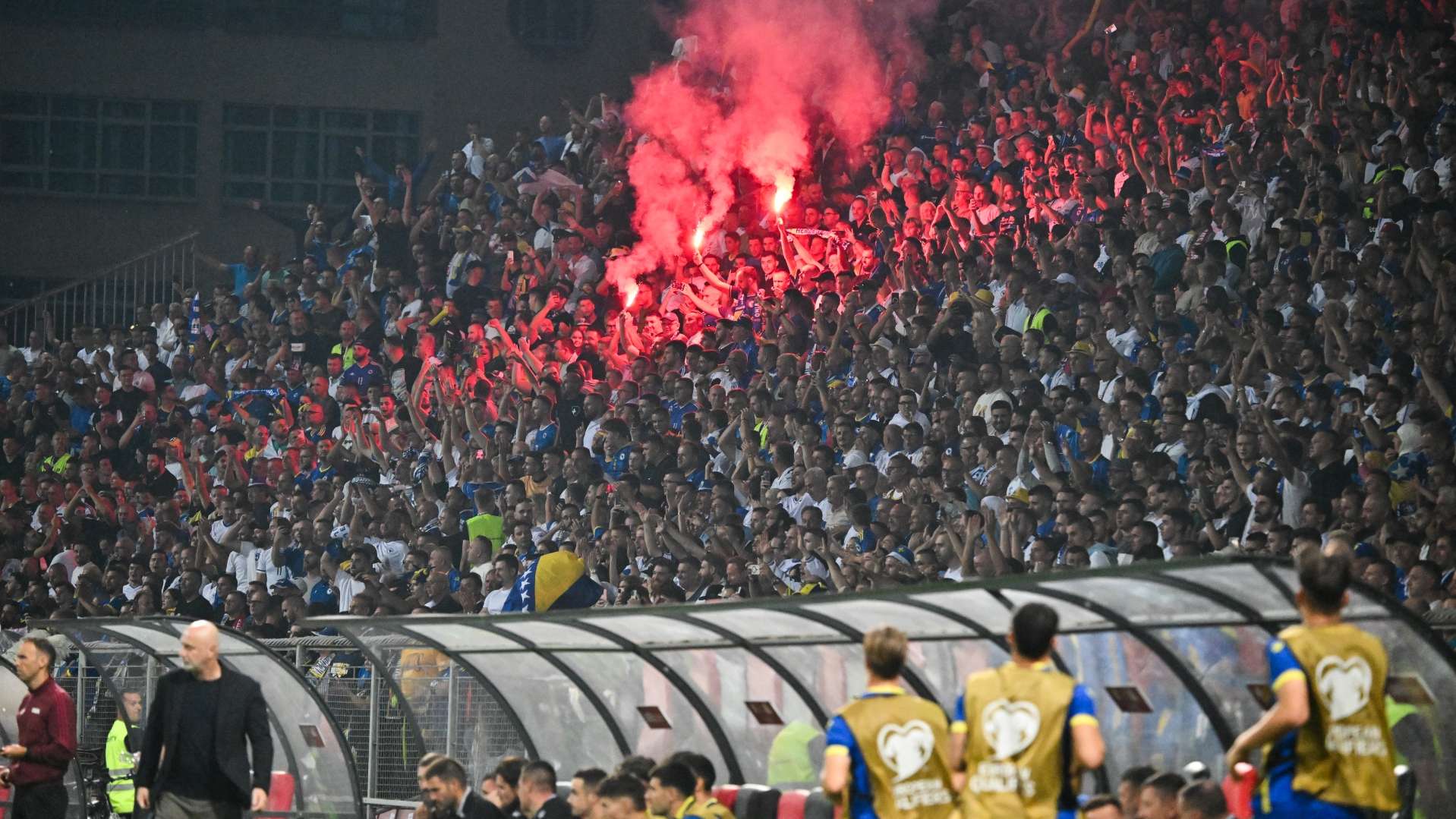 Because the Bosnia v Italy match will be played in a stadium with reduced capacity  