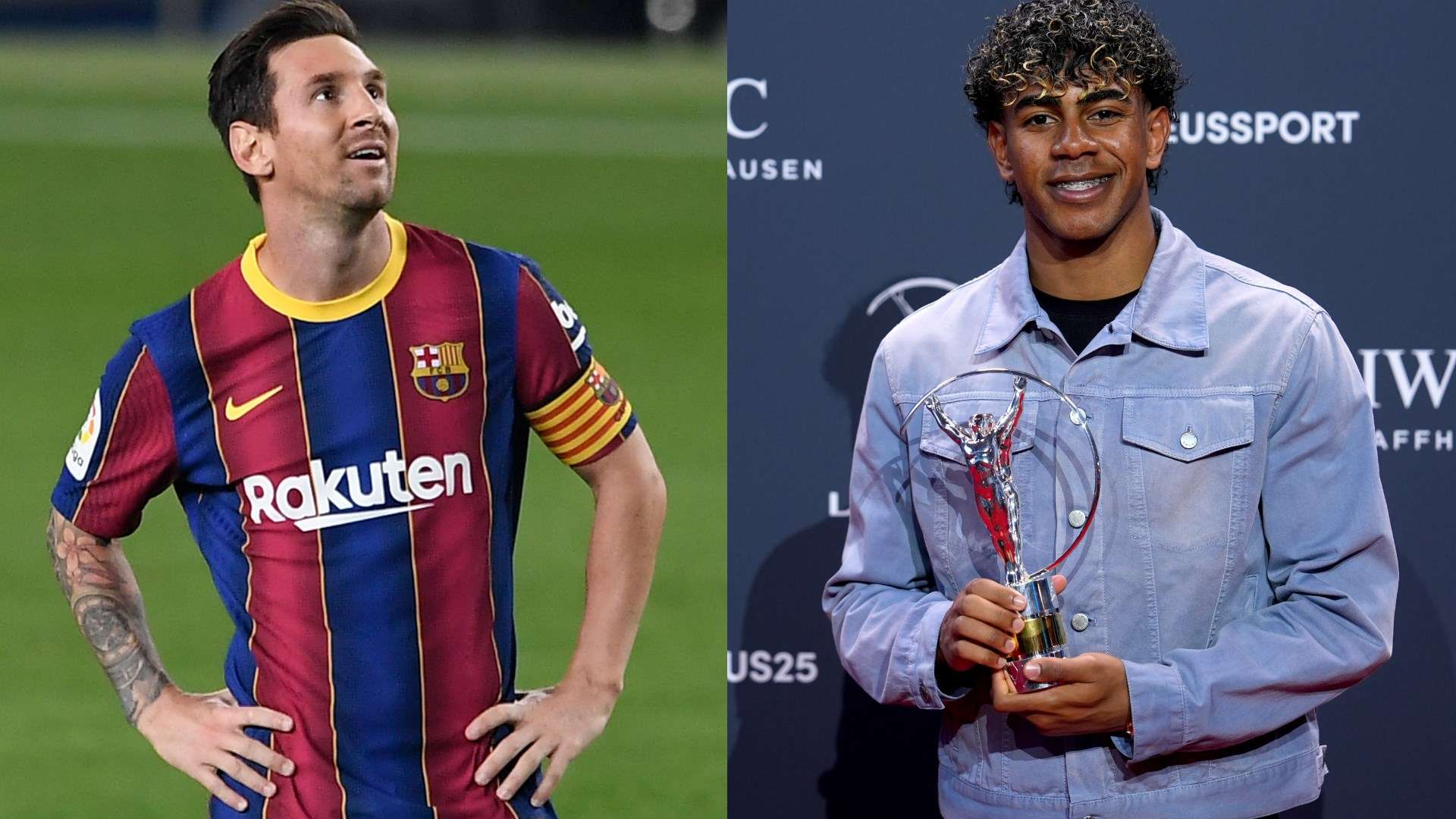 Yamal admits aim to 'follow in footsteps' of Messi after Laureus award win  