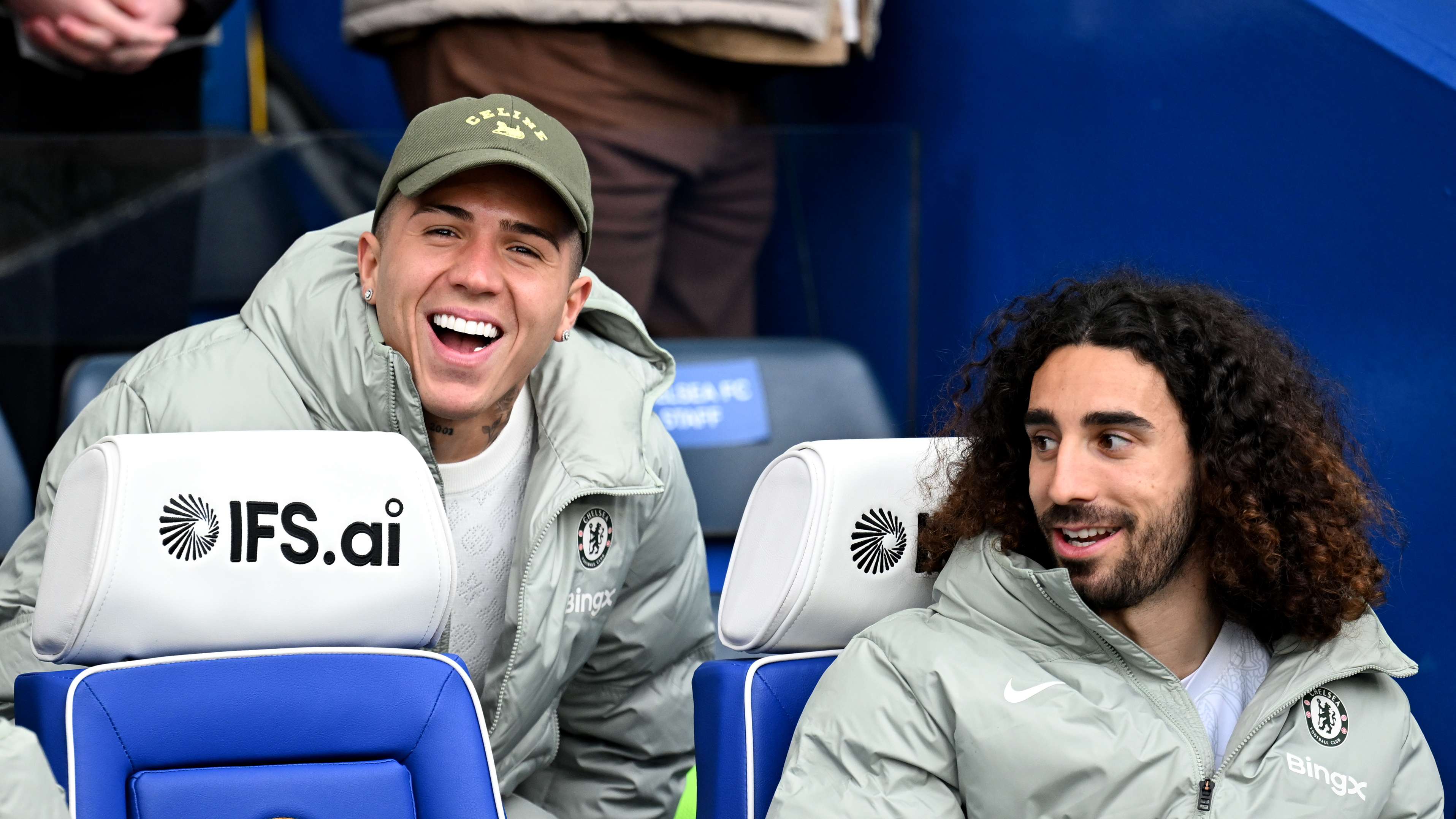 Fernandez laughs with Cucurella despite Chelsea ban  