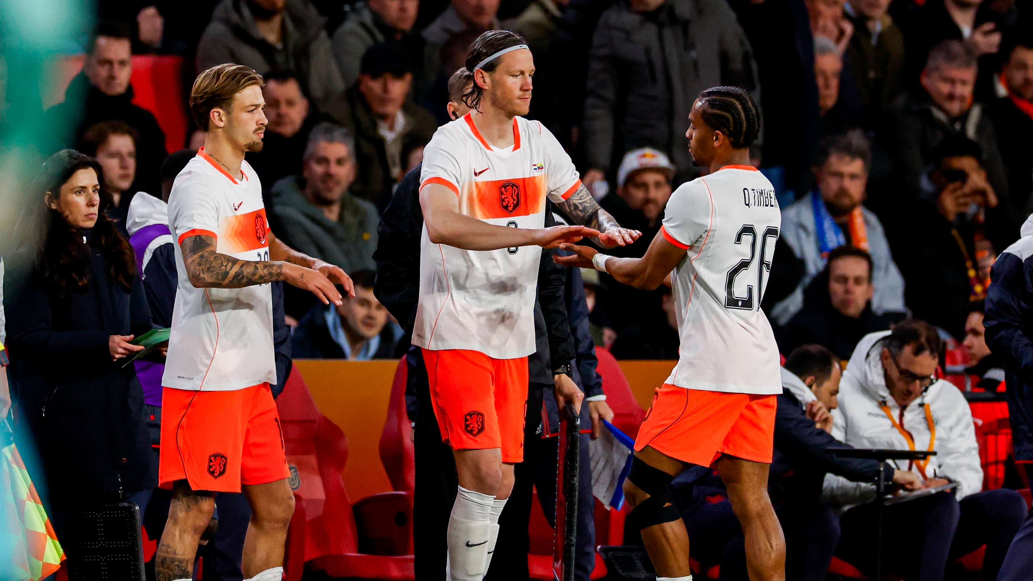 Wout Weghorst seems to owe his 50th international cap for the Netherlands to a special text message  