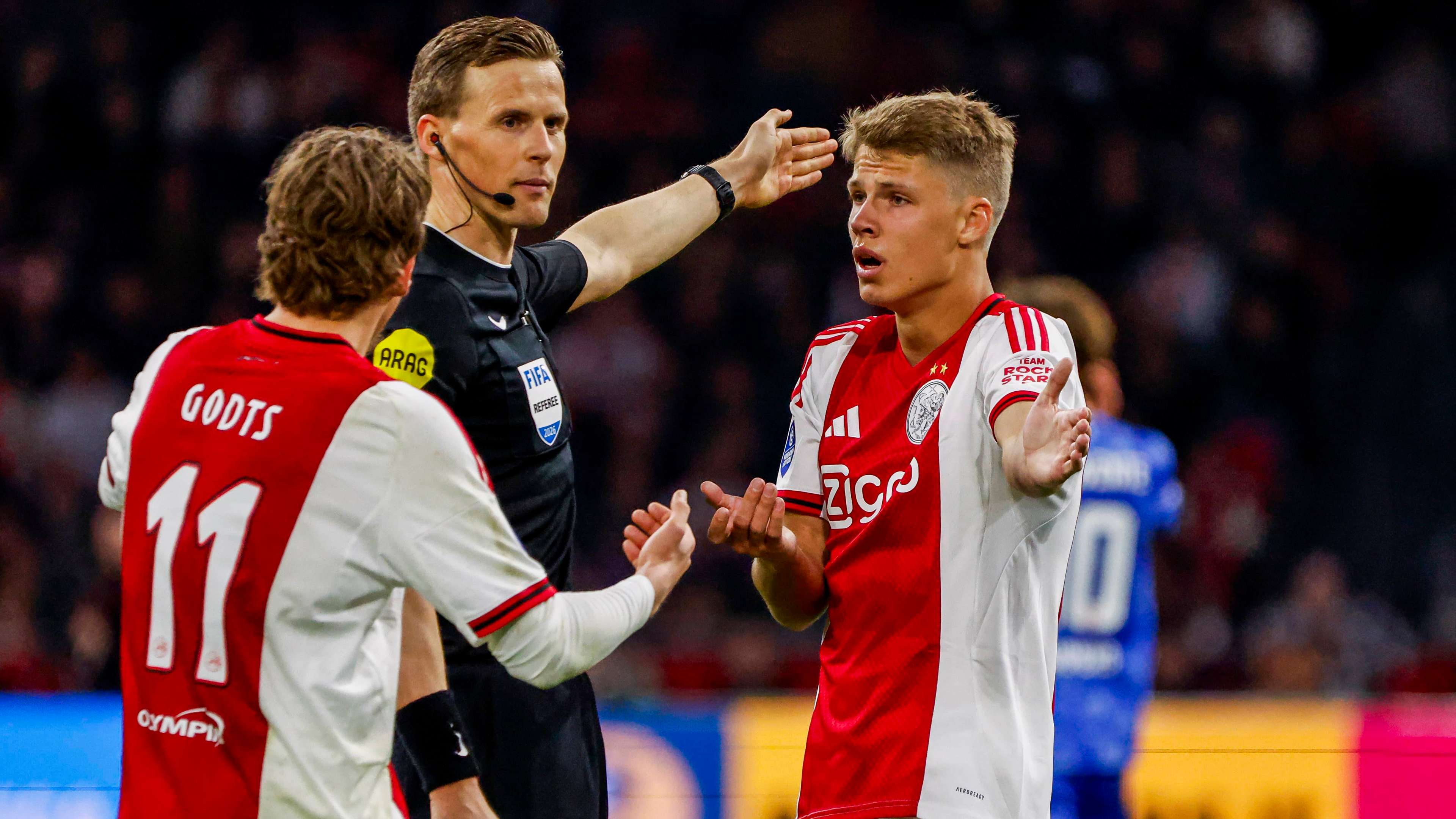 Referee Van der Eijk has reached his boiling point with a troublesome Ajax player, snaps, “Keep him away!” The Dutch official’s terse command, delivered in the heat of Sunday’s Ere  