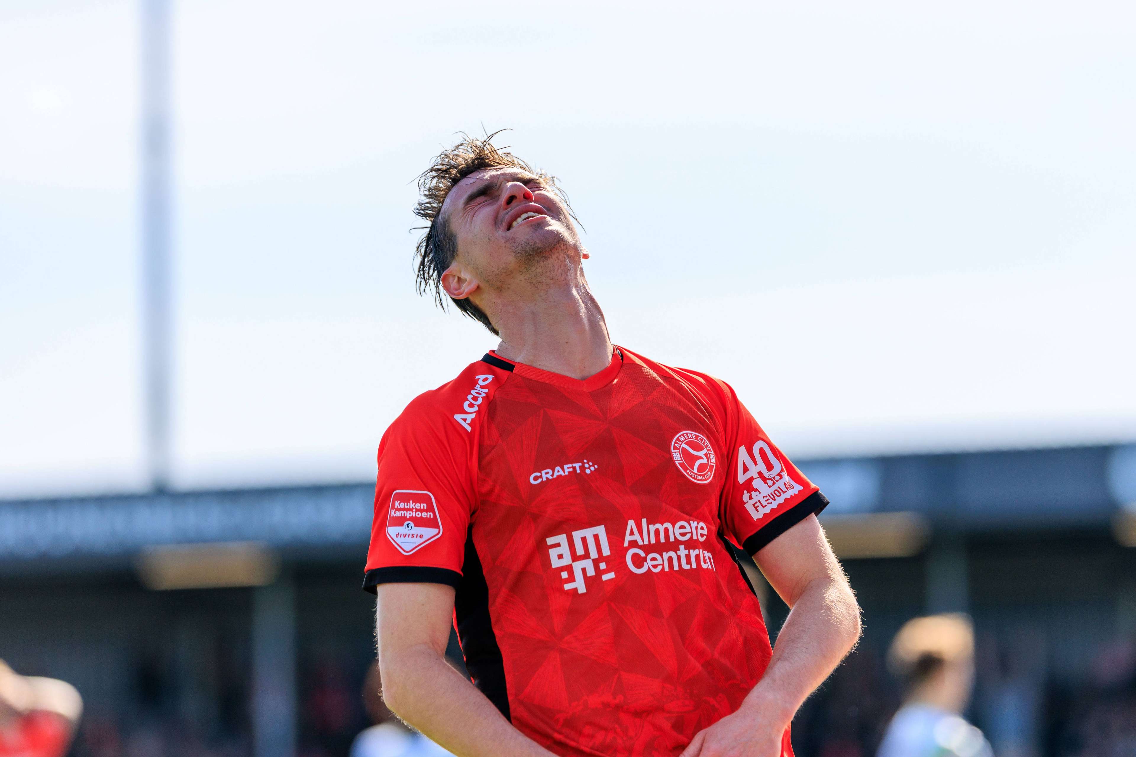 Almere City suffered a major setback in the 86th minute in their bid for the league title  