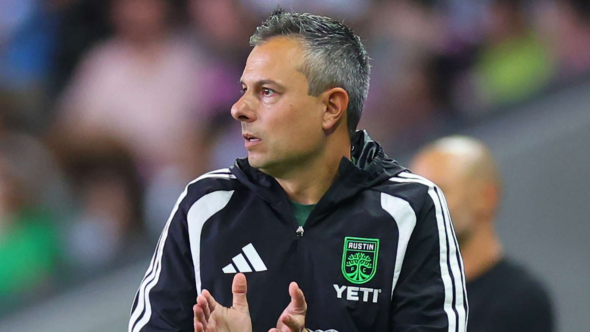 Austin fire coach Estevez, sporting director Borrell  