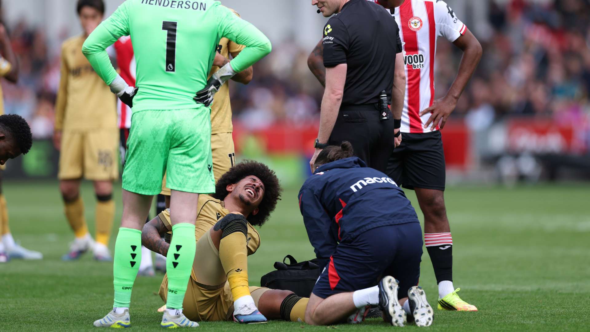 Chris Richards helped off pitch with suspected ankle injury  