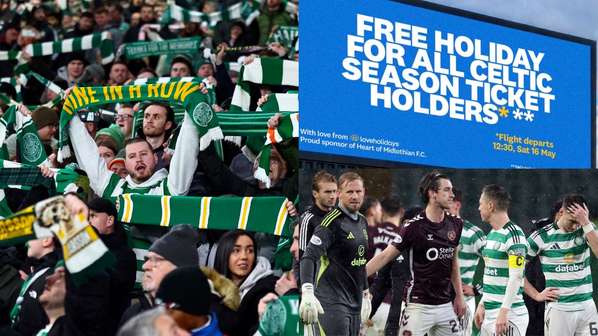 Title decider! Celtic fans lured in cheeky ‘free holiday’ trap  