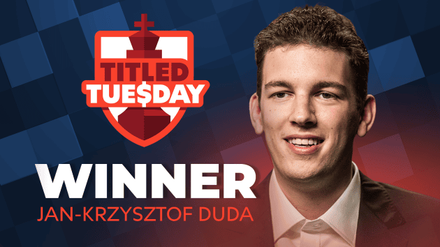 Duda Domination Defeats Titled Tuesday Field  