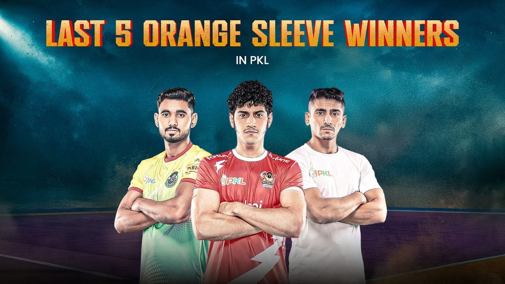 Last 5 Orange Sleeve Winners in Pro Kabaddi  