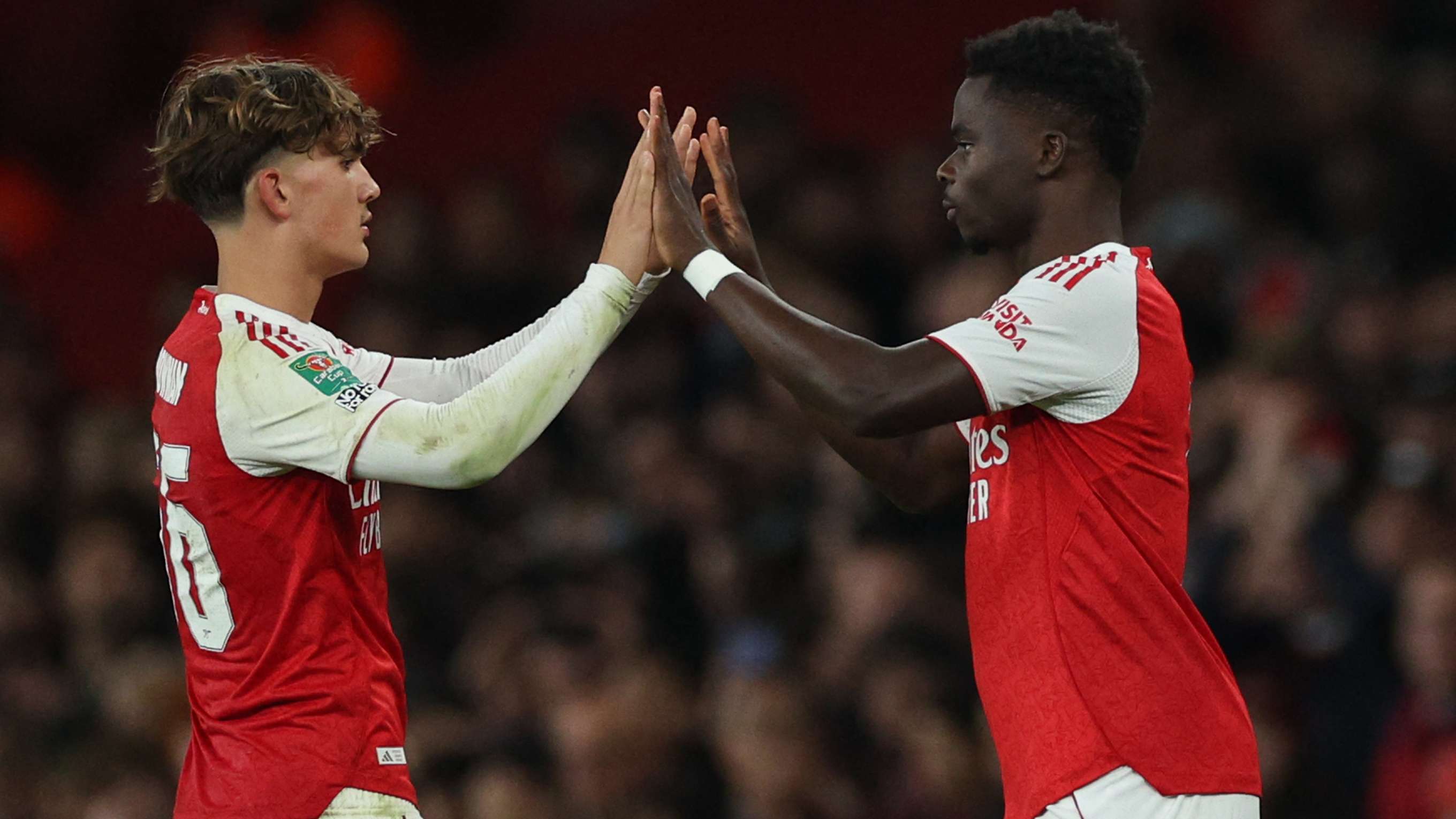 Saka sends 'insane' message to Dowman as wonderkid nears senior England call-up  