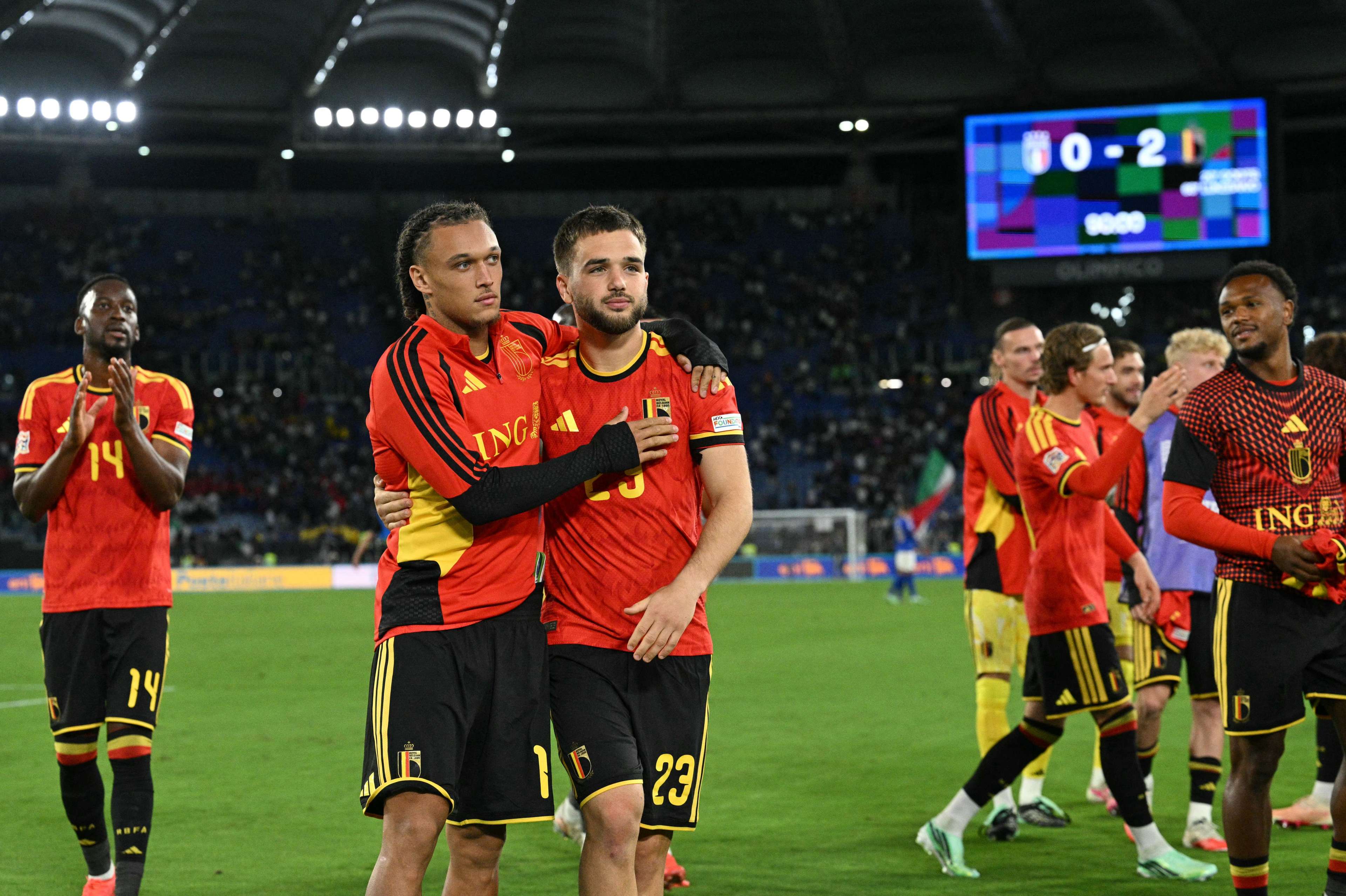 Belgium v France LIVE, the official line-ups: Moreira against Diouf  