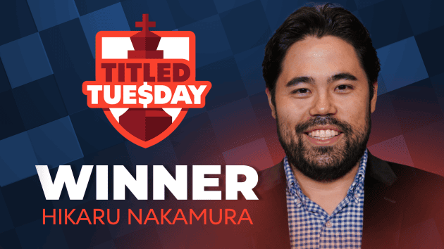 Nakamura Starts 7/7, Wins Titled Tuesday  