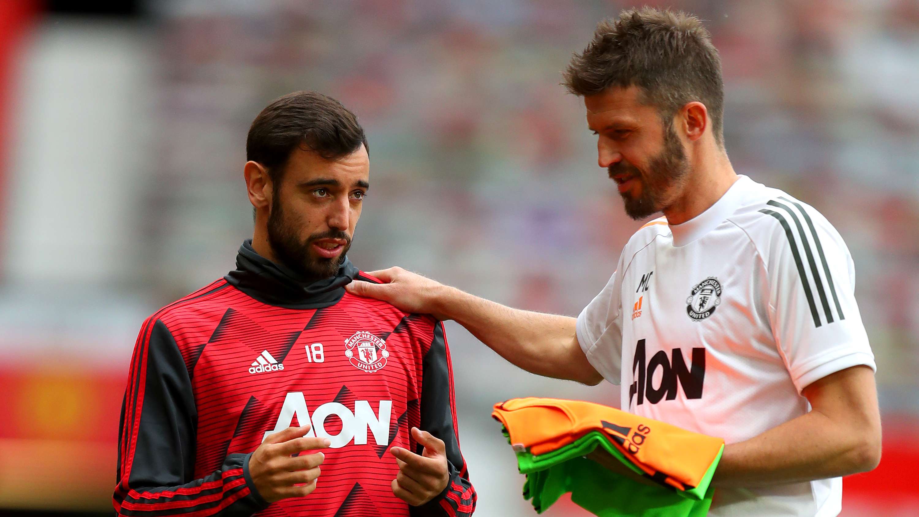 The reconciliation meeting: Carrick and Bruno face to face before the Chelsea clash  