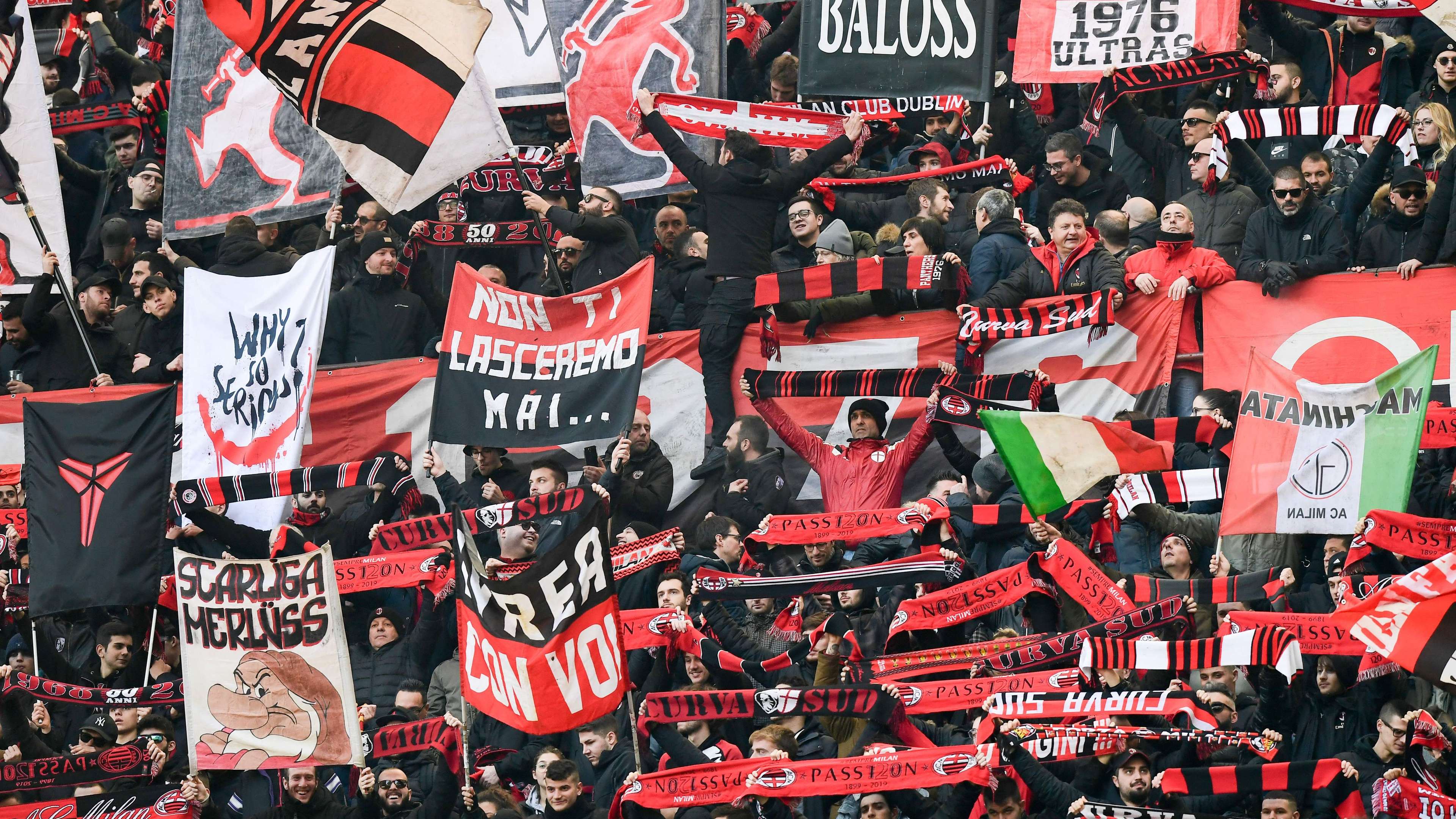 Milan-Inter derby: banners and choreography return. AC Milan ultras’ display will span three tiers  